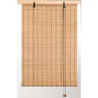 Leen Bakker Rolgordijn Bamboe - naturel - 150x180 cm - Leen Bakker aanbieding