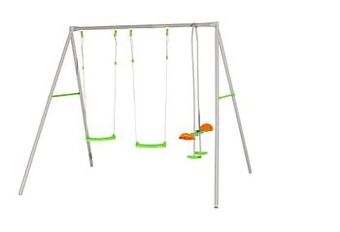 Brico Trigano schommelset Axion Louise 2,20m 2 schommelzitjes + duozit schommel aanbieding