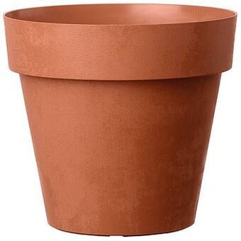 Brico Deroma bloempot Like plastiek terracotta Ø30cm aanbieding