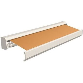 Brico Domasol zonnetent elektrisch met afstandsbediening ’Factor 30-A’ oranje 600 x 300 cm aanbieding