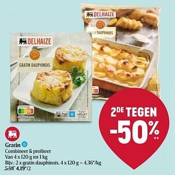 Delhaize Gratin dauphinois aanbieding