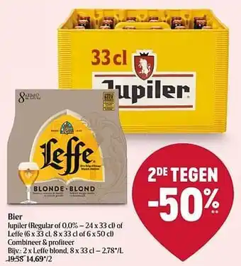 Delhaize Leffe blond aanbieding