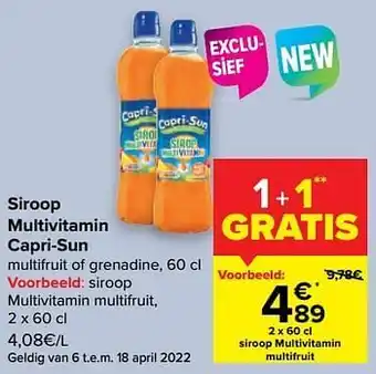 Siroop multivitamin multifruit