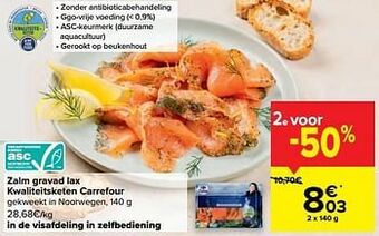 Carrefour Zalm gravad lax kwaliteitsketen carrefour aanbieding