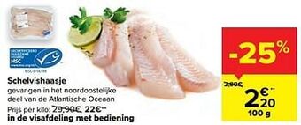 Carrefour Schelvishaasje aanbieding