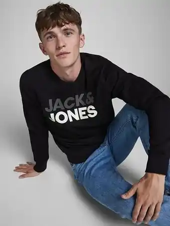 Berca Shoes Jack & Jones Trui Jack&jones Trui Sweater Blauw Marine Logo - Blauw aanbieding