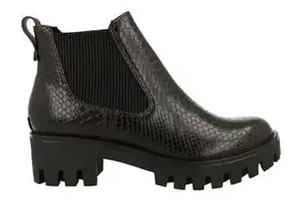 Berca Shoes Tamaris Enkellaars Dames Trend Dierenprint Trend Bikerzool Chelsea - Bruin aanbieding