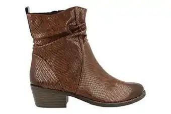 Marco Tozzi Laars Dames Trend Reptielprint - Bruin