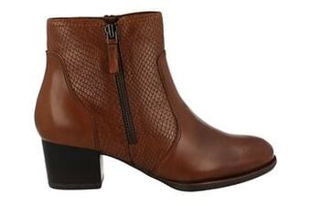 Berca Shoes Tamaris Enkellaars Dames - Cognac aanbieding