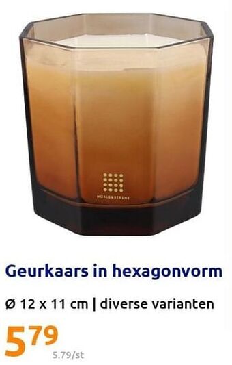 Action Geurkaars in hexagonvorm aanbieding