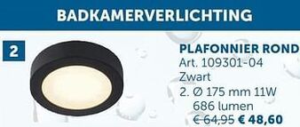 Zelfbouwmarkt Plafonnier rond Art. 109301-04 aanbieding