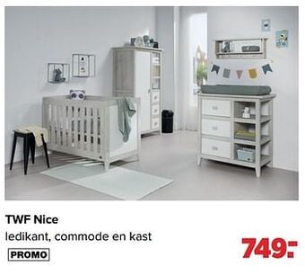 Baby-Dump Twf nice ledikant, commode en kast aanbieding