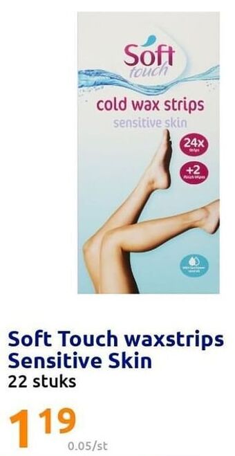 Action Soft touch waxstrips sensitive skin aanbieding