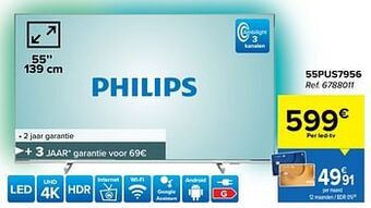 Carrefour Philips 55pus7956 aanbieding