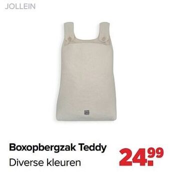 Baby-Dump Jollein boxopbergzak teddy aanbieding