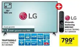 Carrefour Lg 75up75006lc aanbieding