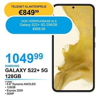 AUVA Samsung galaxy s22+ 5g 128gb aanbieding