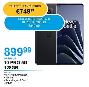 AUVA Oneplus 10 pro 5g 128gb aanbieding