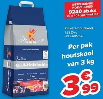Carrefour Zuivere houtskool aanbieding
