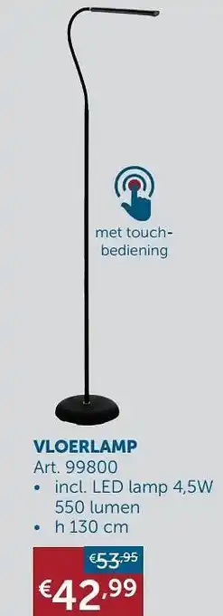 Zelfbouwmarkt Vloerlamp Art. 99800 aanbieding
