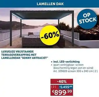 Lamellen dak incl. led-verlichting