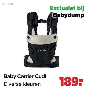 Baby-Dump Nuna baby carrier cudl aanbieding