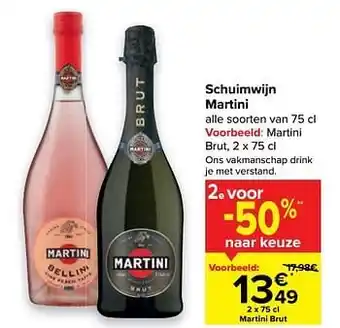 Carrefour Martini brut aanbieding