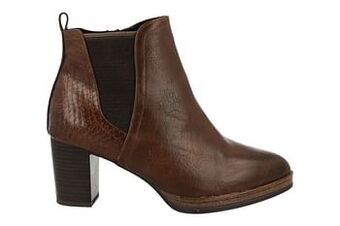 Berca Shoes Marco Tozzi Enkellaars Dames Trend Dierenprint - Bruin aanbieding