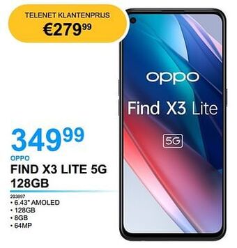AUVA Oppo find x3 lite 5g 128gb aanbieding