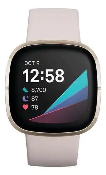 Fitbit Smartwatch Sense Lunar White