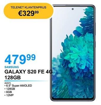 AUVA Samsung galaxy s20 fe 4g 128gb aanbieding