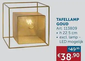 Tafellamp goud- groen Art. 113809