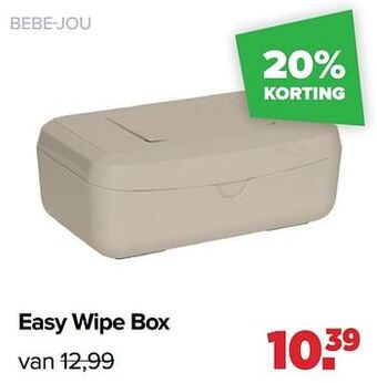 Baby-Dump Bebe-jou easy wipe box aanbieding