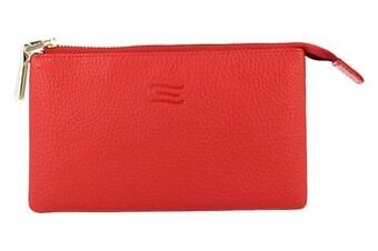 Berca Shoes Crinkles Portefeuille Dames Dames Geldbeugel Groot 17x10x2cm - Rood aanbieding