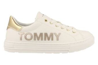 Berca Shoes Tommy Hilfiger Sneaker Laag Meisjes Maat 33/37 Met Functionele Rits - Wit aanbieding