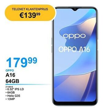 Derco Systems Oppo a16 64gb aanbieding