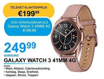 PCS Knokke Samsung galaxy watch 3 41mm 4g aanbieding