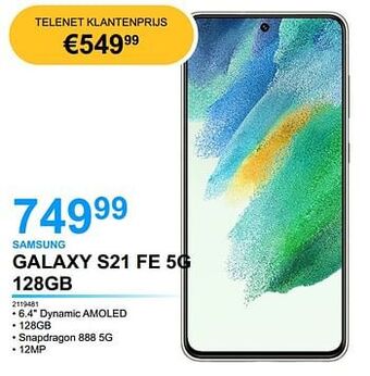 Computer Checkpoint Samsung galaxy s21 fe 5g 128gb aanbieding