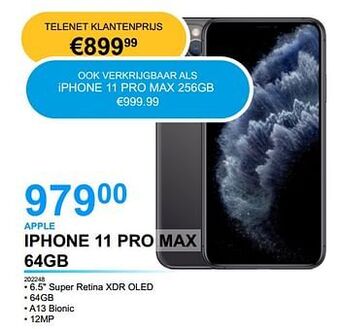 Apple iphone 11 pro max 64gb