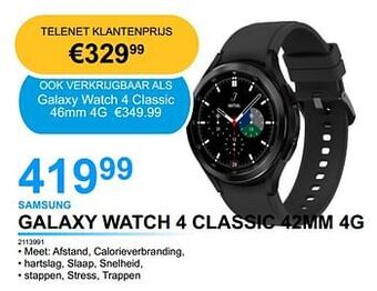 EHBO PC Samsung galaxy watch 4 classic 42mm 4g aanbieding