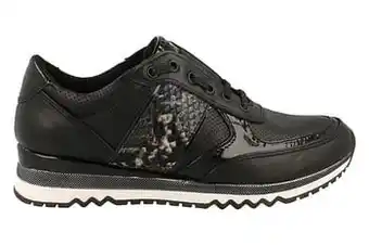 Berca Shoes Marco Tozzi Veterschoen Dames Feel Me Trend Dierenprint - Zwart aanbieding