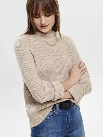 Berca Shoes Only Trui Ponly Trui Jade Zacht - Beige aanbieding