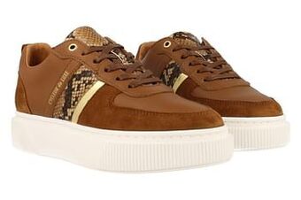 Berca Shoes 727 Cycleur De Luxe Veterschoen Dames Trend Dierenprint Lauren - Cognac aanbieding