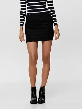 Berca Shoes Only Rok Leuk Rokje Julie in Faux Suede - Zwart aanbieding