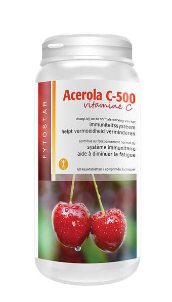 De Online Drogist Fytostar Acerola C-500 Vitamine C Kauwtabletten aanbieding