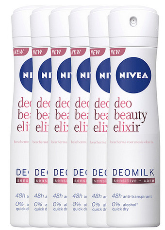 De Online Drogist Nivea Deo Beauty Elixir Sensitive Anti-Transpirant Spray Voordeelverpakking aanbieding
