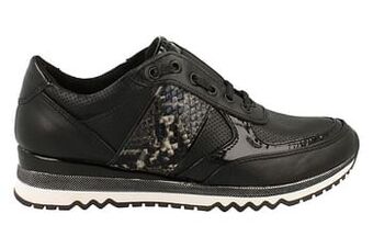Berca Shoes Marco Tozzi Veterschoen Dames Feel Me Trend Dierenprint - Zwart aanbieding