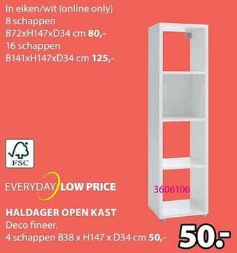 Jysk Haldager open kast 4 schappen aanbieding