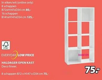 Jysk Haldager open kast 8 schappen aanbieding