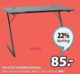Jysk Halsted gaming bureau aanbieding